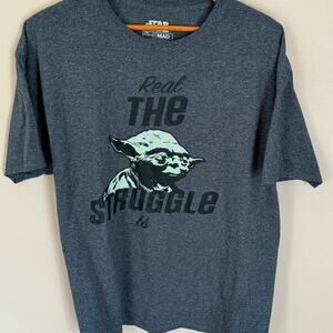 Star Wars Yoda Real the struggle is T-shirt XL